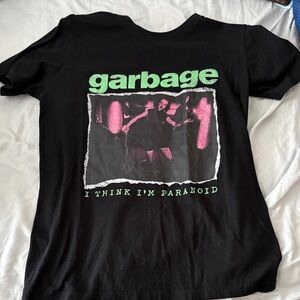 Garbage paranoid band tee men’s small
